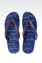 Armani Jeans Beach Flip Flops - Blue