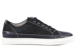 Armani Jeans men's shoes suede trainers sneakers blu