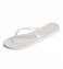 Armani Exchange Womens Logo Plate Flip Flop - White Image 3