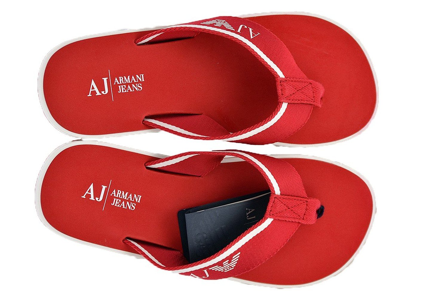 Armani Jeans 6544 Elite Flip Flops - Red — Armani Shoes